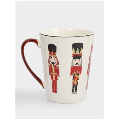 Кружка, 420 мл, фарфор N, бело-бордовая, Щелкунчики, Nutcracker