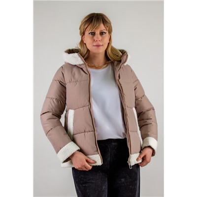 Демисезонная куртка с меховой отделкой, арт. 822