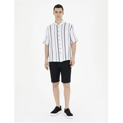 Lacivert Regular Fit Örme Şort