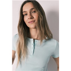 Pijama manga corta verde cuadros Vichy