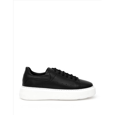 Siyah Deri Sneaker