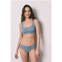 Top liso microfibra clean cut azul