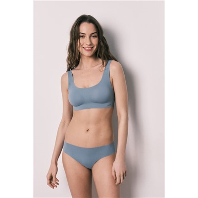 Top liso microfibra clean cut azul