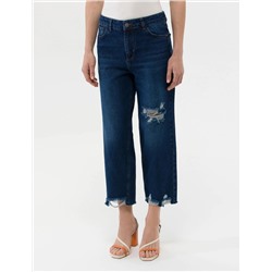 Koyu İndigo Jean Pantolon