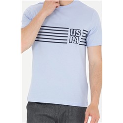 Erkek Mavi Bisiklet Yaka Tişört