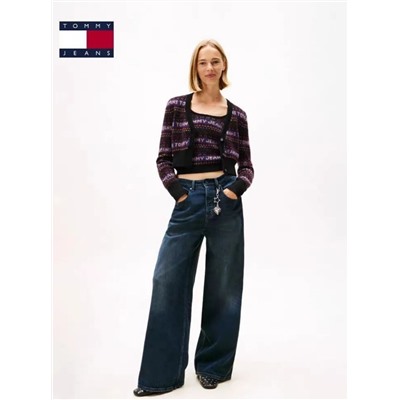 Женский шерстяной плюшевый кардиган ТОММИ ХИЛФИГЕ*Р