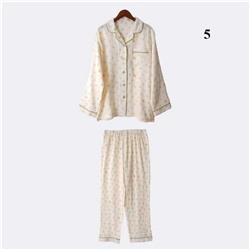 Kомфортная хлопковая двухслойная марлевая женская пижама