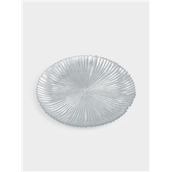 Тарелка обеденная, 28 см, стекло Р, серебристая, Avila