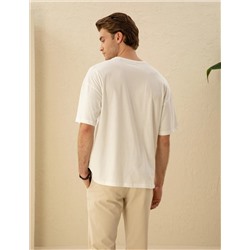 Ekru Comfort Fit Tişört