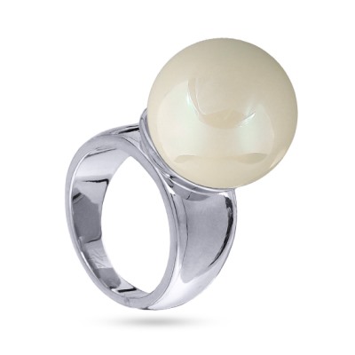 Кольцо (Майорка 16мм медовая роса; покрытие родий), Есть комплект