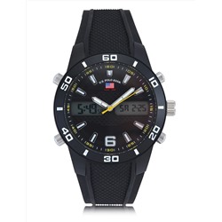 MENS BLACK STRAP ANA DIGI SPORT WATCH