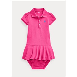 Baby Girl Piqué Polo Dress & Bloomer