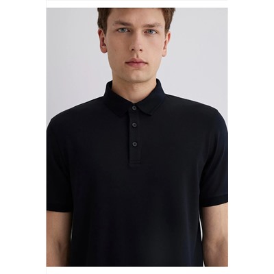 Mavi Siyah Polo Tişört Slim Fit / Dar Kesim 0613006-900
