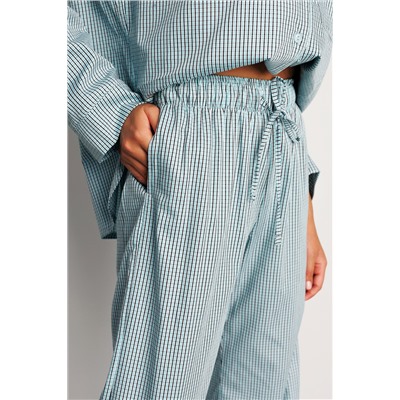 Костюм домашний брючный с рубашкой 394BLU