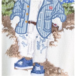 Свитер из хлопка с мультяшным медведем  РАЛЬ*Ф Л