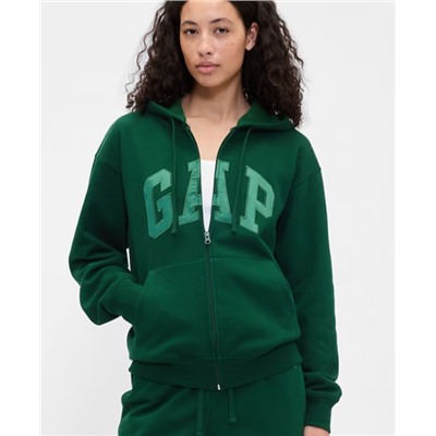 Relaxed Gap Logo Zip Hoodie