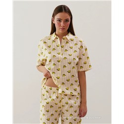 Camisa amarilla de algodón Madame Chill