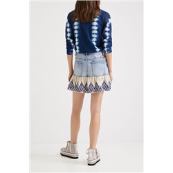 Minifalda vaquera patch de volantes