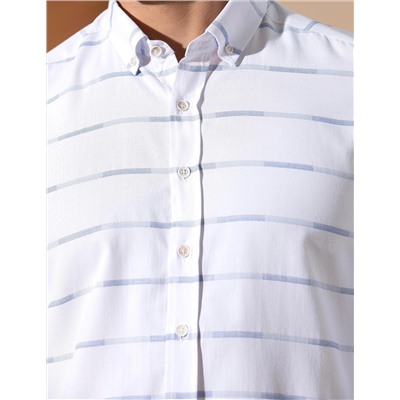 Mavi Slim Fit Uzun Kollu Gömlek