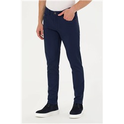 Erkek Lacivert Kanvas Pantolon