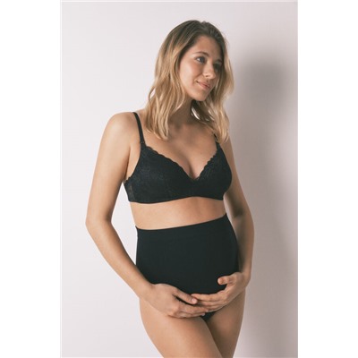 Sujetador "maternity" triangular relleno encaje negro LOVELY