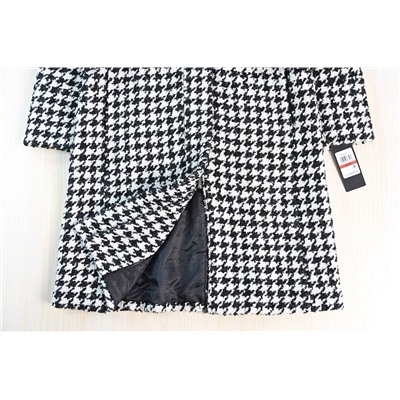 Женское пальто с узором пье-де-пуль (гусиная лапка)  Kar*l Lagerfel*d