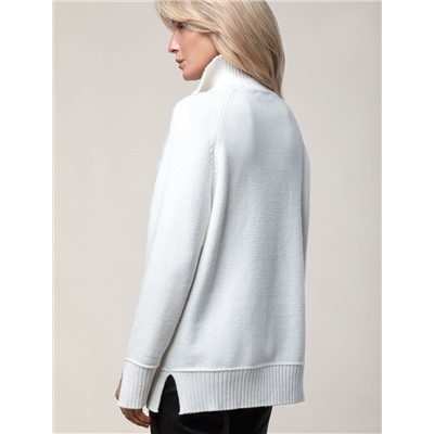 Джемпер с воротом на молнии из пряжи с кашемиром