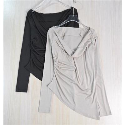 Женская асимметричная трикотажная футболка МО*КО