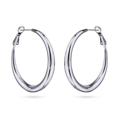 Серьги Конго (покрытие родий), Есть комплект