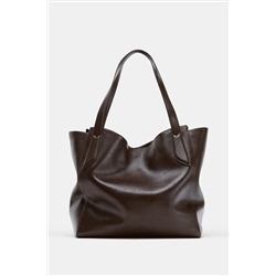 MAXI SHOPPER BAG WITH HANDLE DETAIL