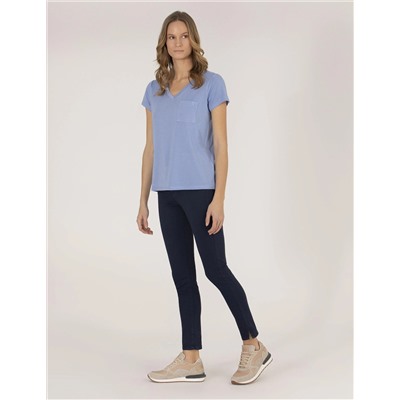 Lacivert Skinny Fit Kanvas Pantolon