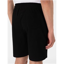 Siyah Regular Fit Örme Şort