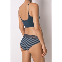 Braga ancha algodón estampada azul