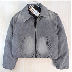 Куртка из выстиранного и потертого денима из хлопка