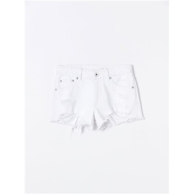 RIPPED DENIM SHORTS