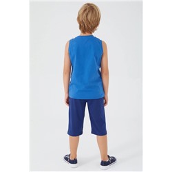 Erkek Çocuk Kobalt Mavi Pijama Takımı