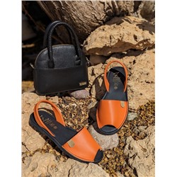 AB.ZAPATOS · 320-8 PC · NARANJA+Ab.Zapatos PELLE Peque (550) Negro