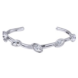 Браслет Эйва (кристаллы SW белые; покрытие родий), Есть комплект