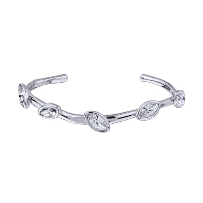 Браслет Эйва (кристаллы SW белые; покрытие родий), Есть комплект