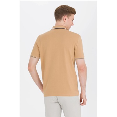Erkek Camel Basic Polo Yaka Tişört