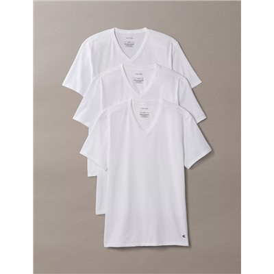 Cotton Stretch Blend 3-Pack Slim Fit V-Neck T-Shirt