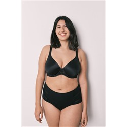 Sujetador reductor microfibra y encaje negro REAL