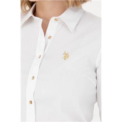 Kadın Beyaz Uzun Kollu Basic Gömlek