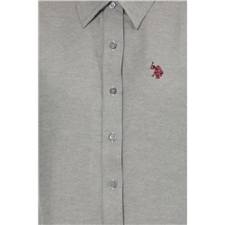 Kadın Antrasit Uzun Kollu Basic Gömlek