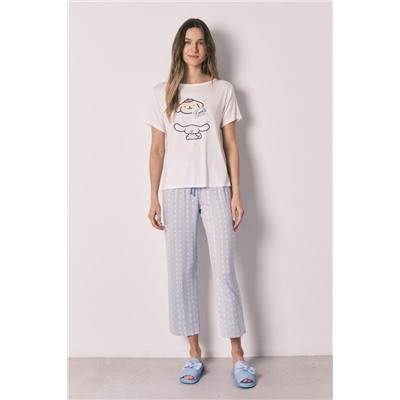 Pijama largo Cinnamoroll estampado geométrico