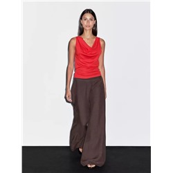 Top escote drapeado 100% algodón