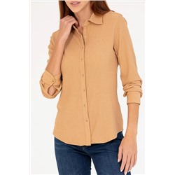 Kadın Camel Örme Gömlek