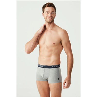U.S. Polo Assn. Erkek Lacivert - Gri Melanj - Indigo 3 Lü Boxer