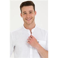 Erkek Beyaz Uzun Kollu Gömlek