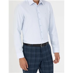 Açık Mavi Slim Fit Uzun Kollu Gömlek